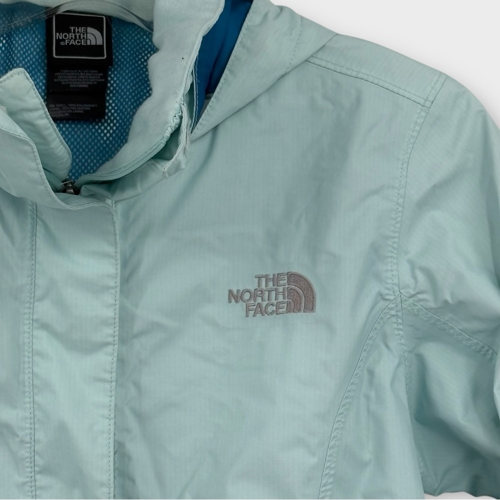The North Face Women's Mint Blue Waterproof Hooded Jacket - Picture 2 of 3